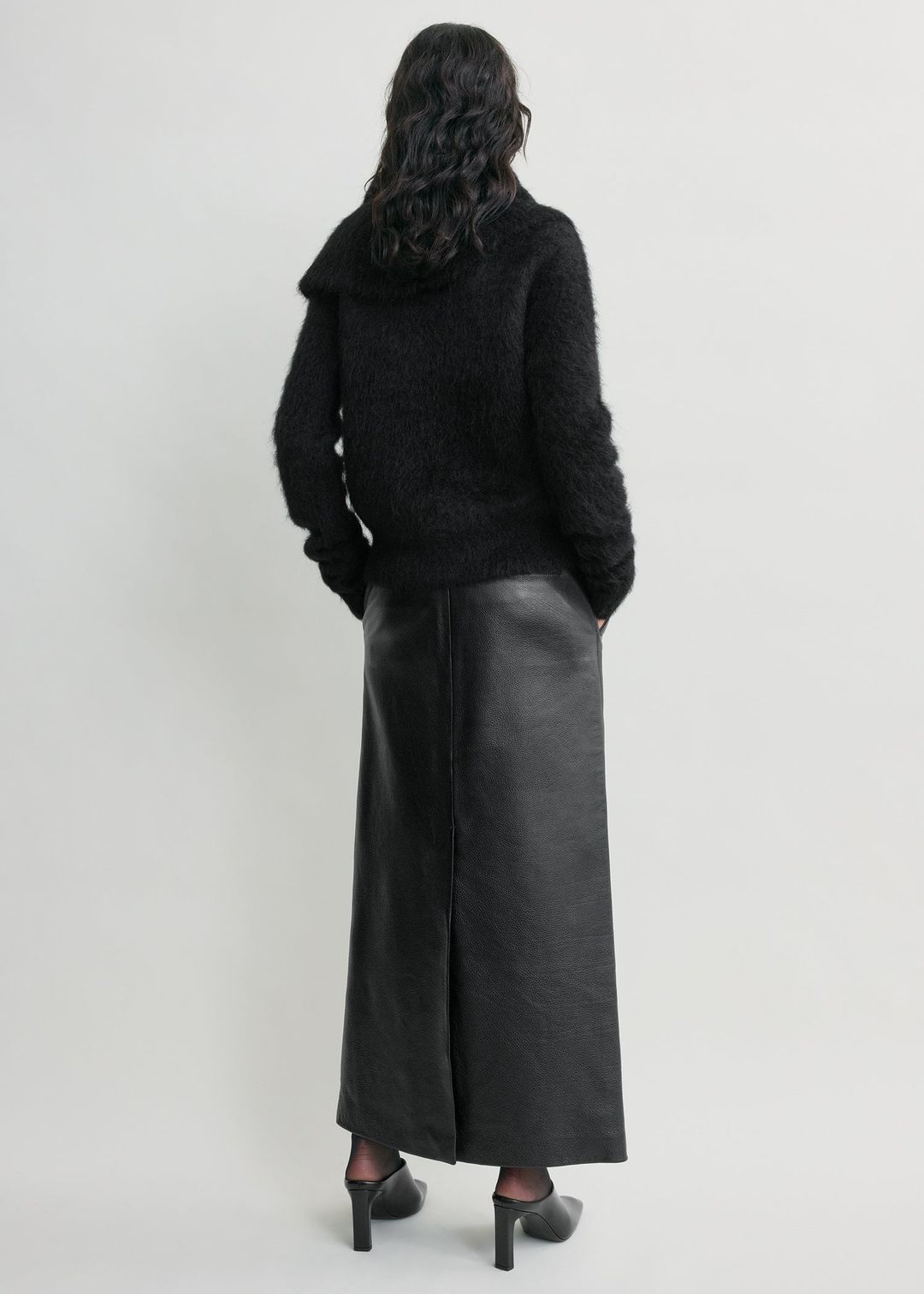 Funnel alpaca-blend knit black #3