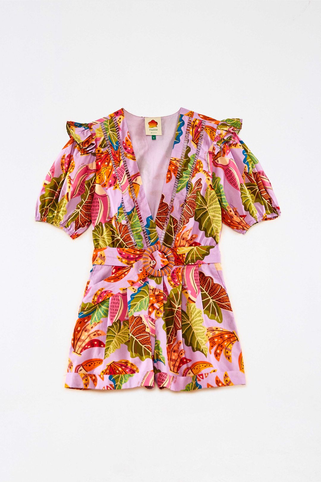 Lilac Beaks & Bananas V Neck Romper #6