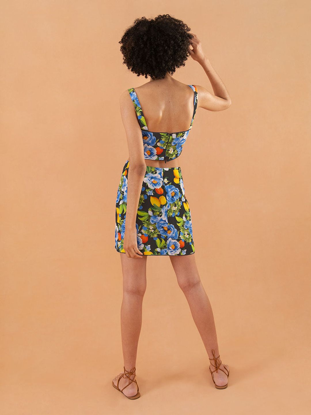 Analu Linen Mini Skirt - Peonia Black #4