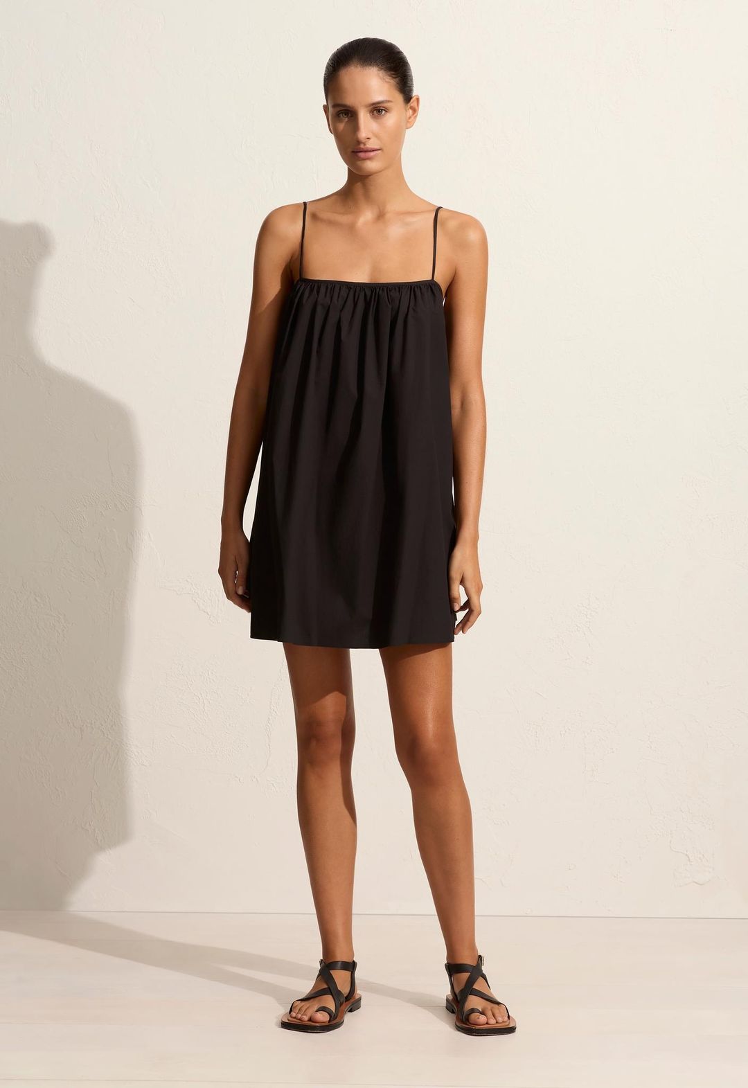 Voluminous Cami Mini Dress Black