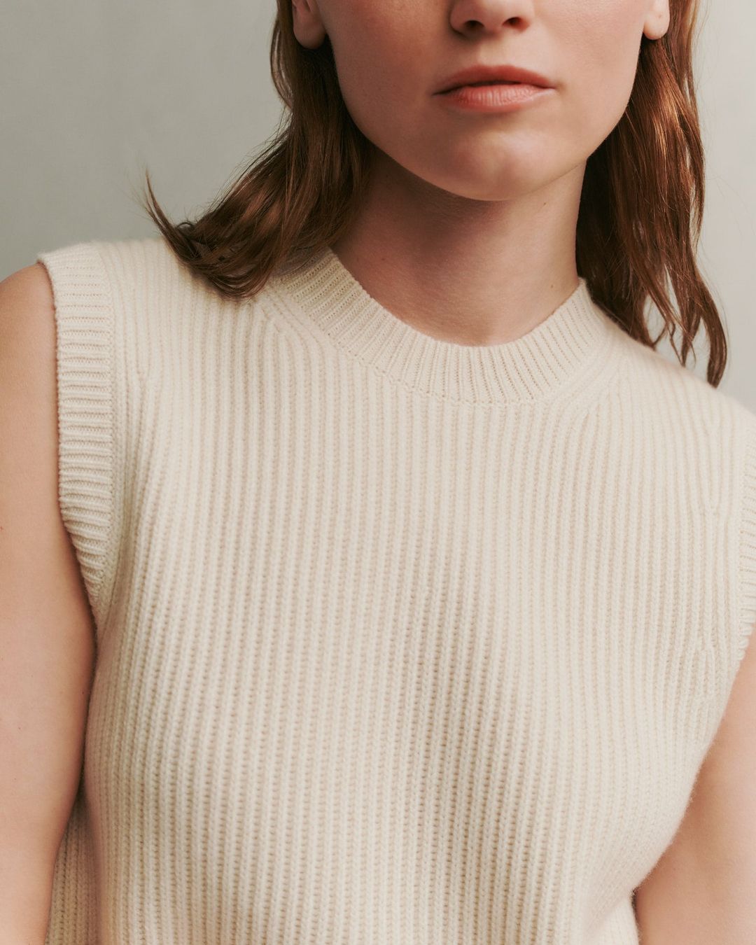Ribbed Vest in Cashmere #3