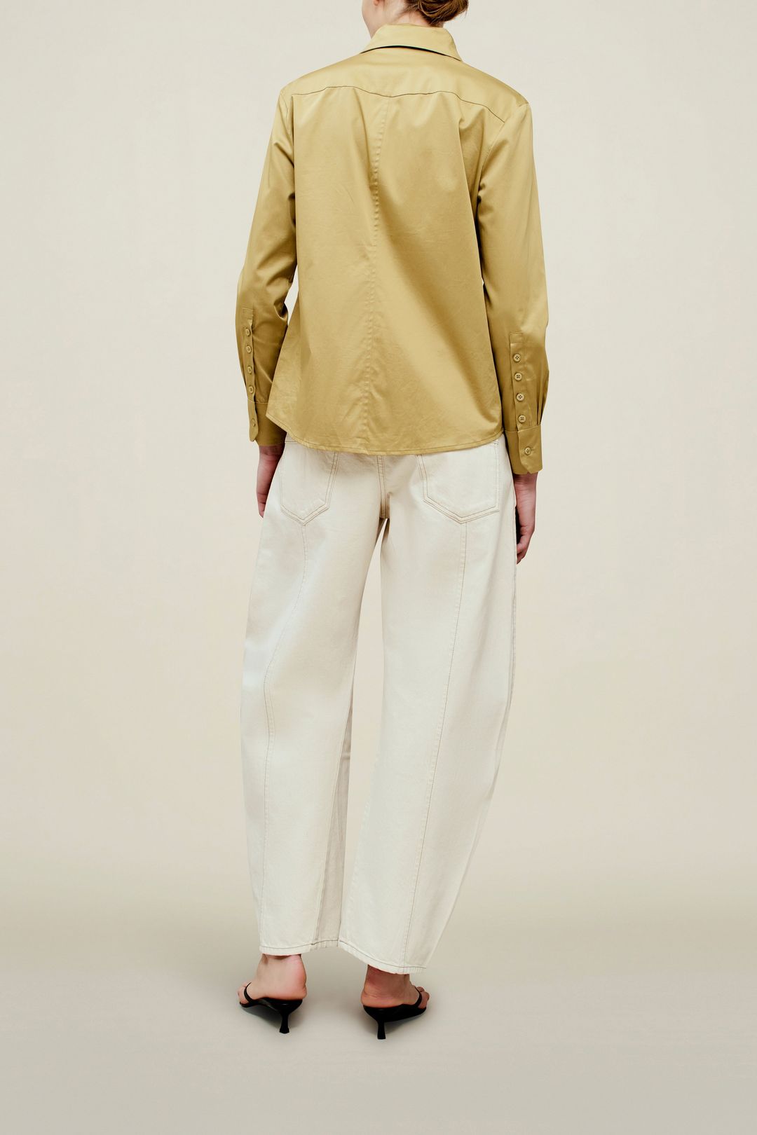Billie Tie Blouse in Cotton Sateen #6