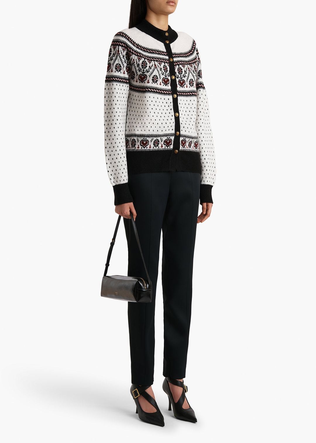 Marc Cardigan in Ivory and Red Multi