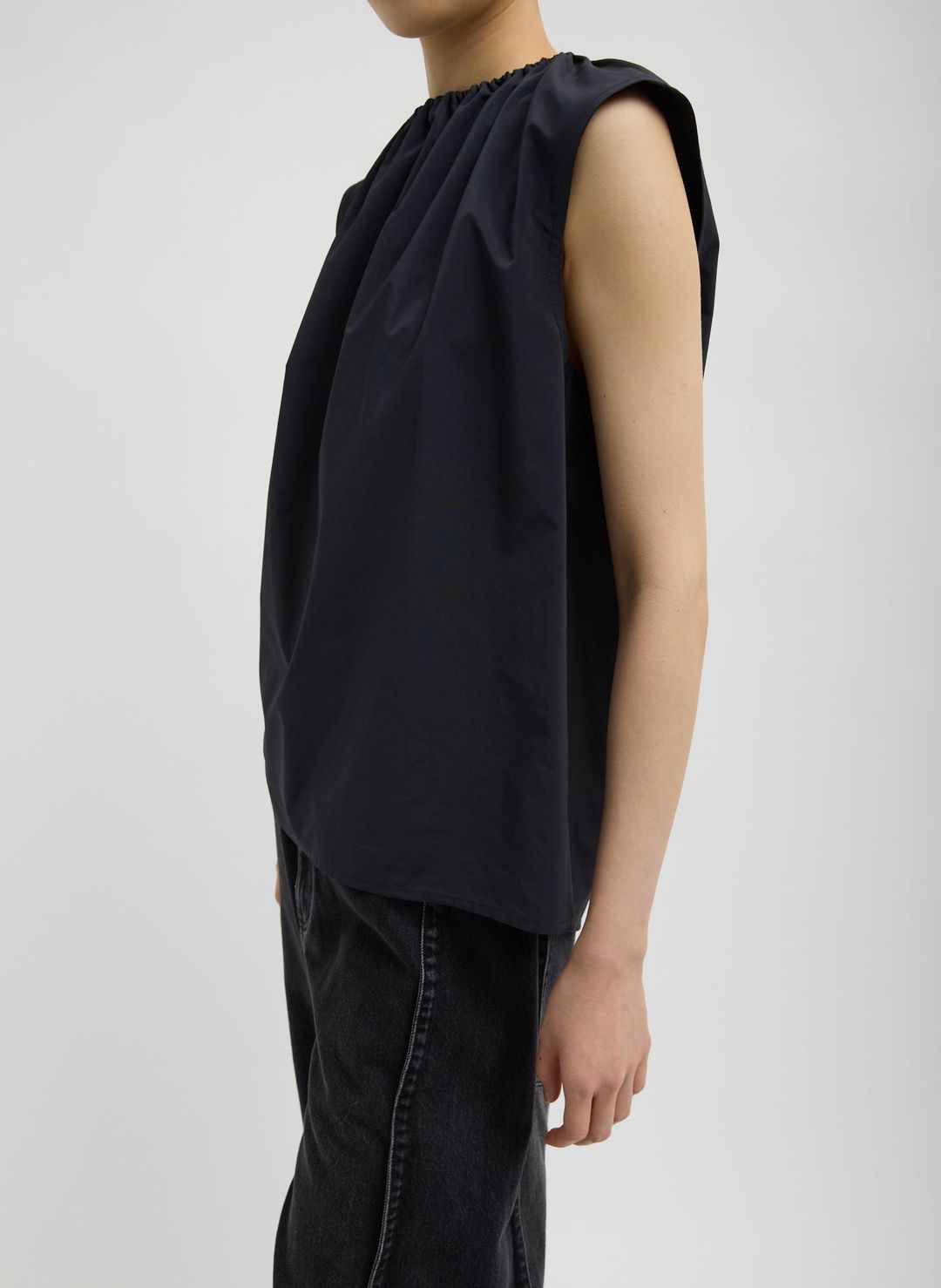 Nylon Shirred Neck Top #2