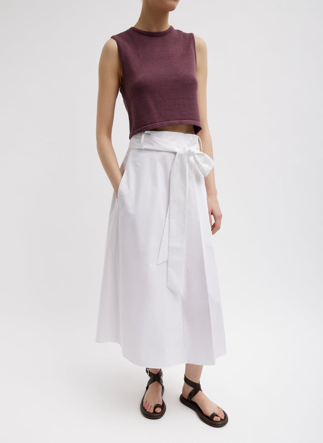 Eco Poplin Back Wrap Skirt #5
