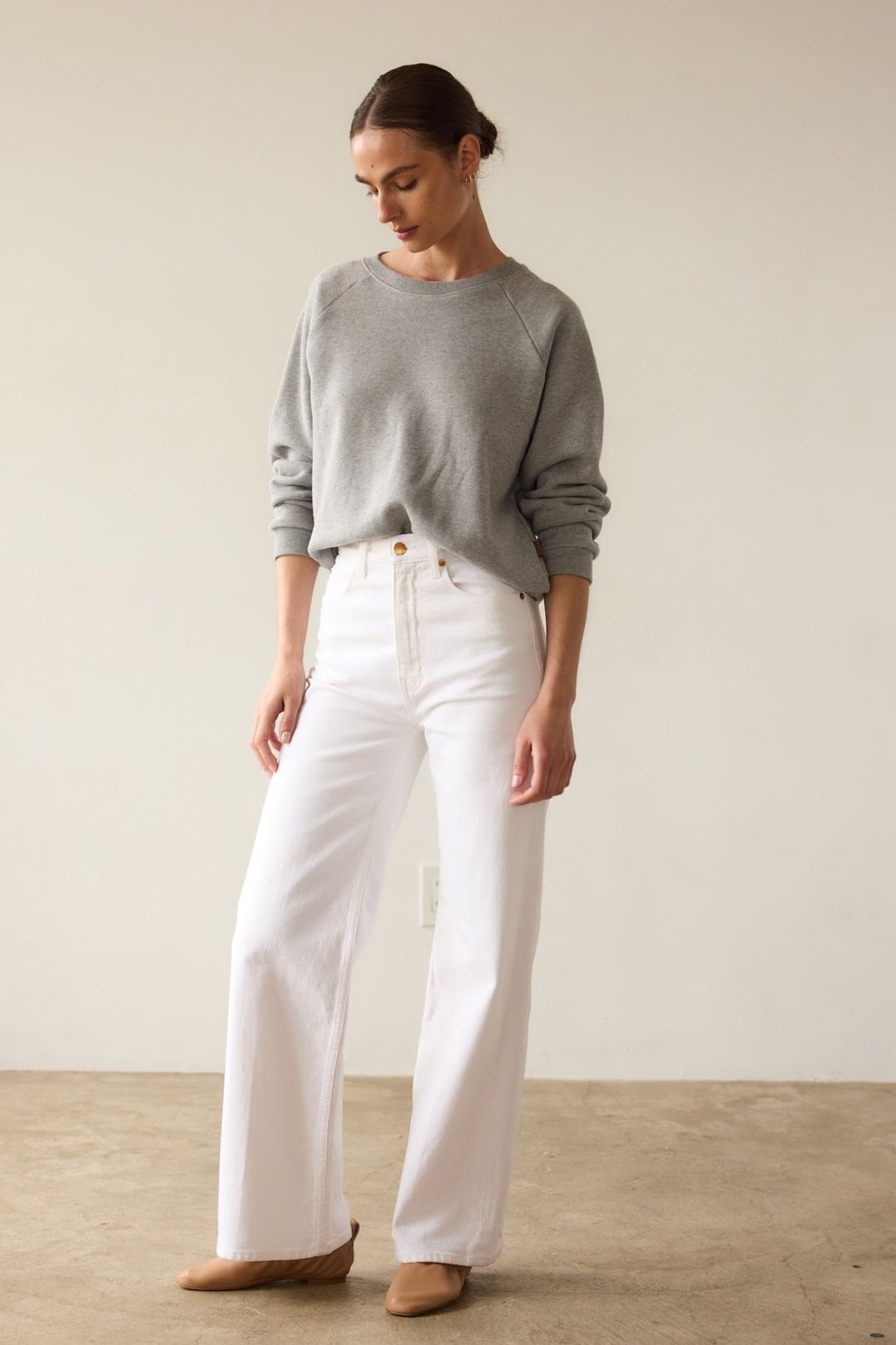 The Wide A Leg in Soft White #4