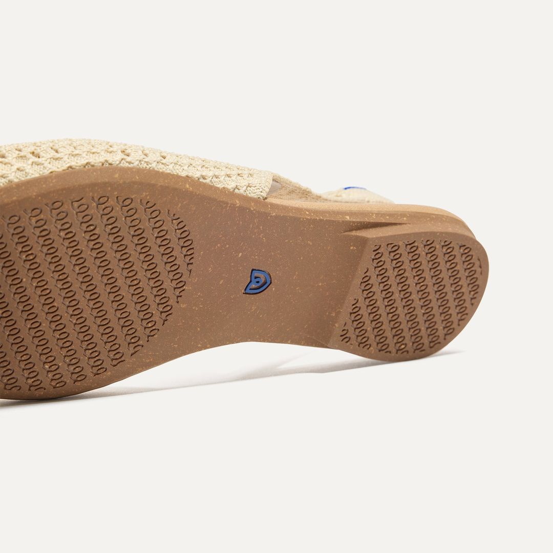 The Almond Slingback - Off White Mesh #7