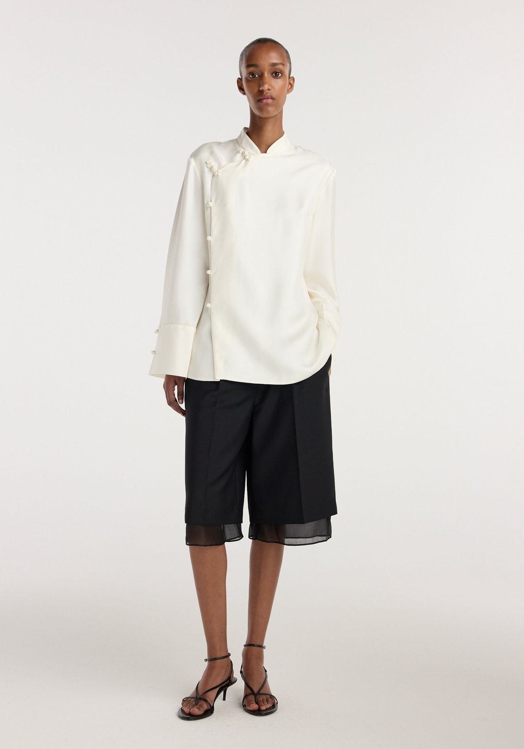 Pankou closure silk top | cream