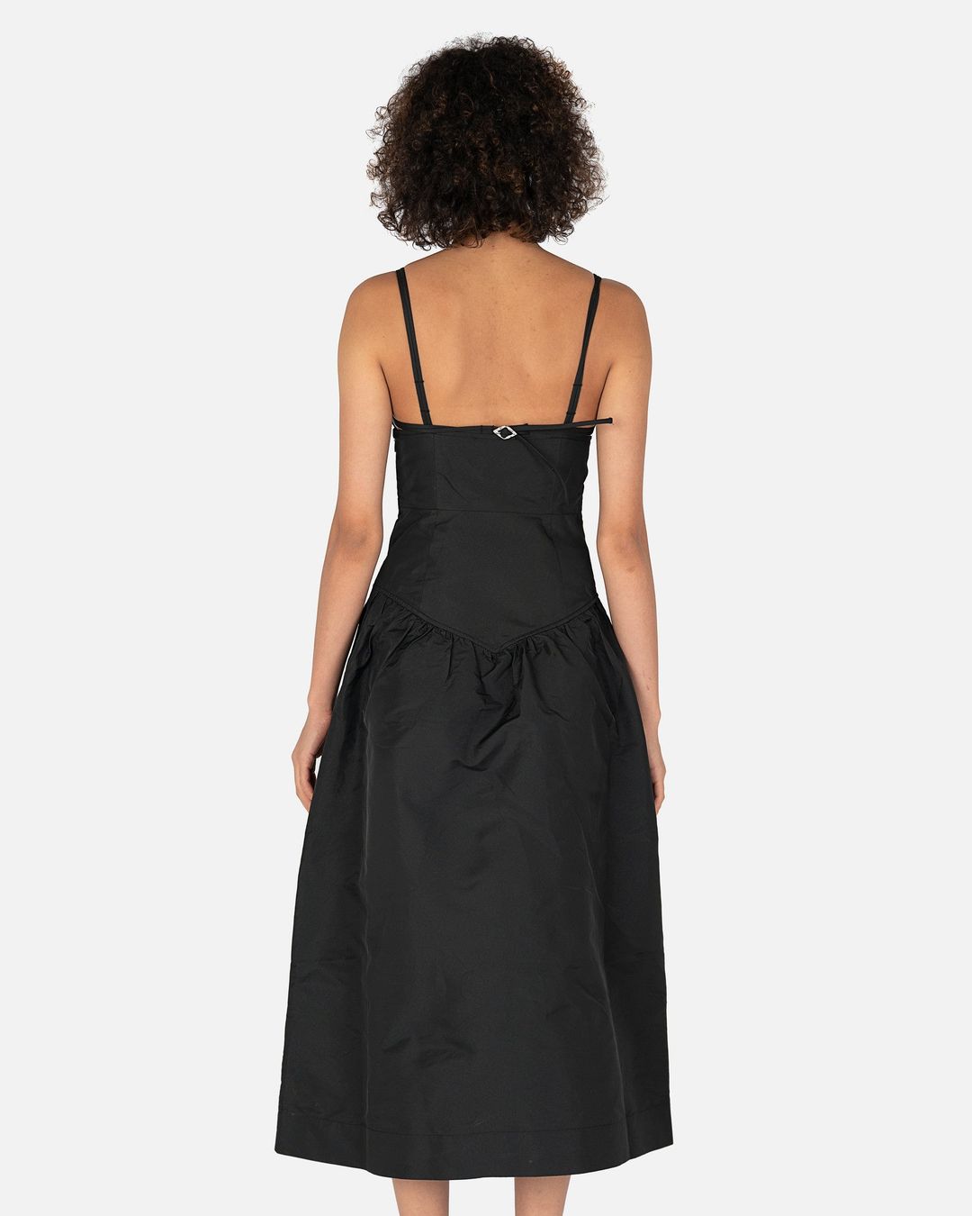 Taffeta Dress in Black #3