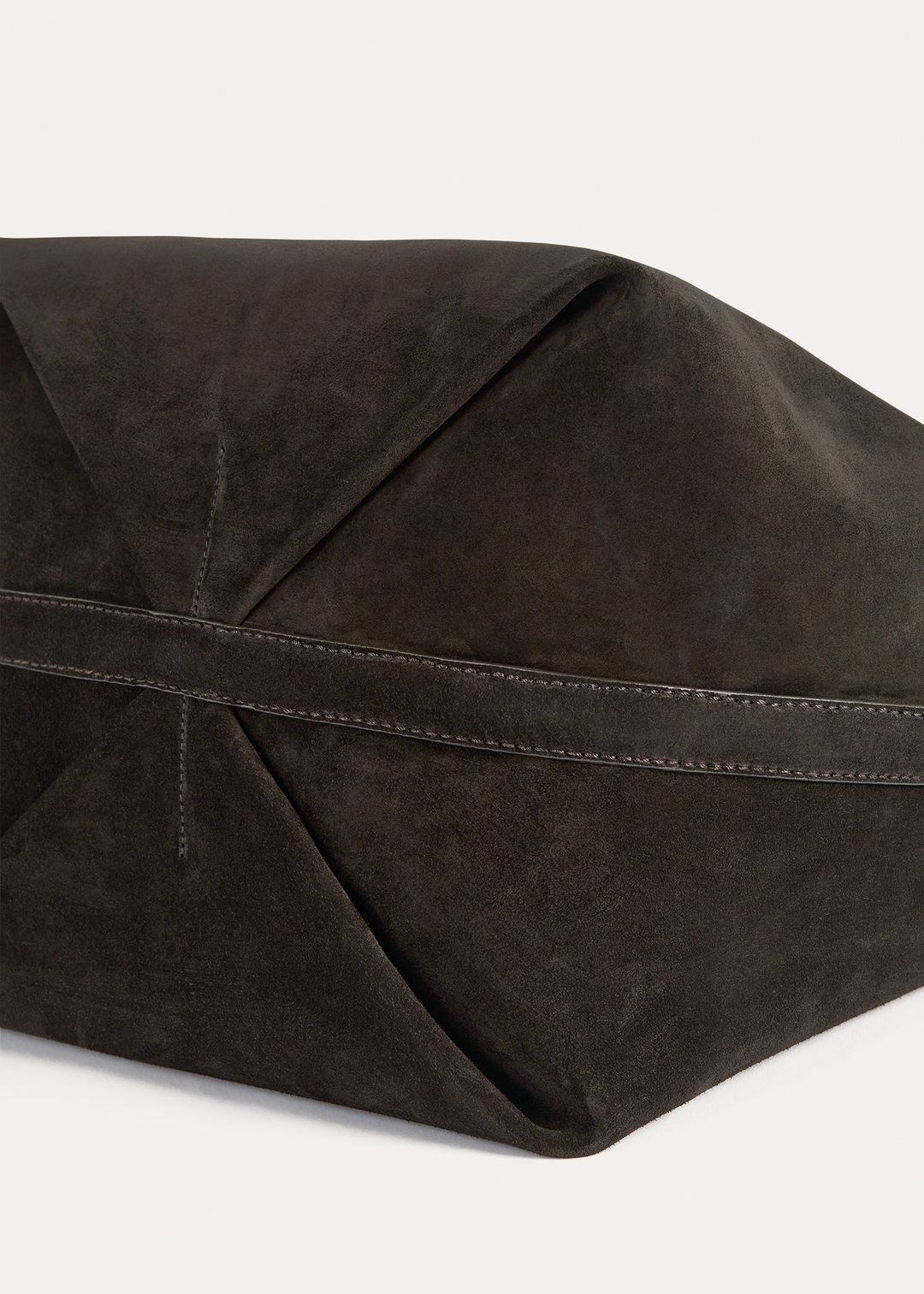 Belted suede tote pepper #7