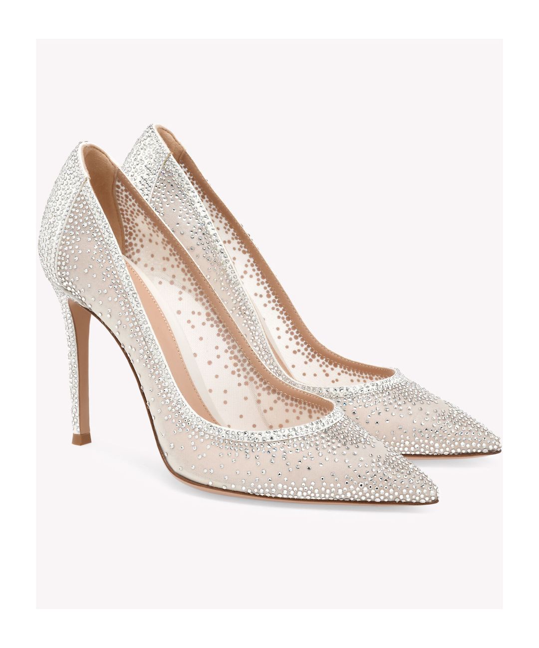 Gianvito Rossi Rania cystal-embellished suede pumps