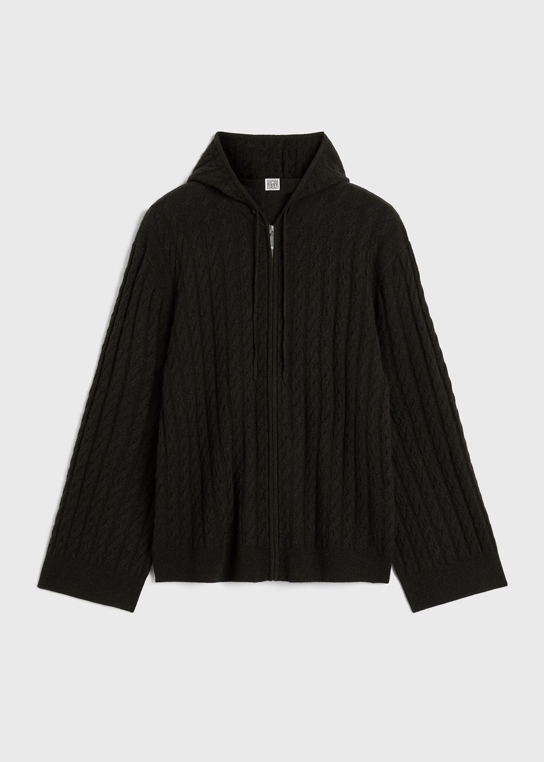 Cable knit hoodie espresso #5