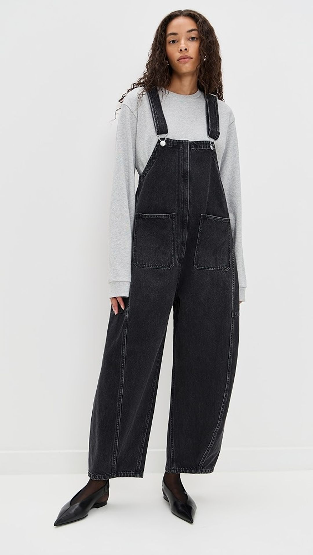 Cute black denim jumpsuit 