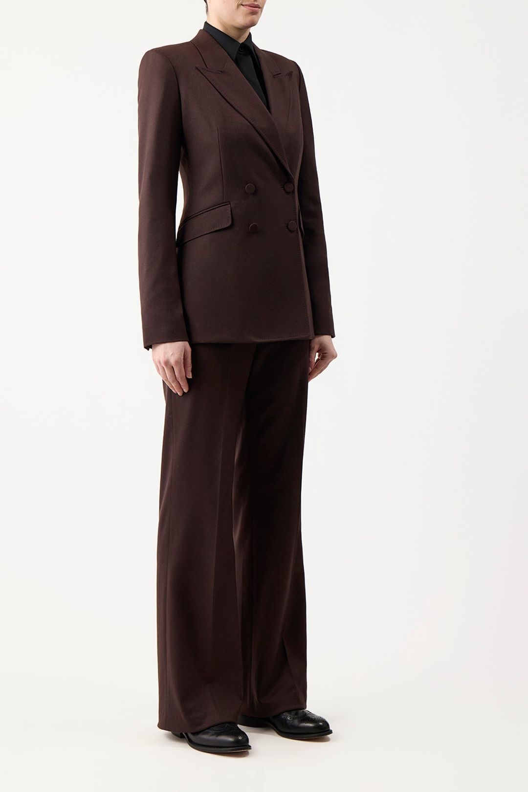 Vesta Pant in Chocolate Superfine Wool #3
