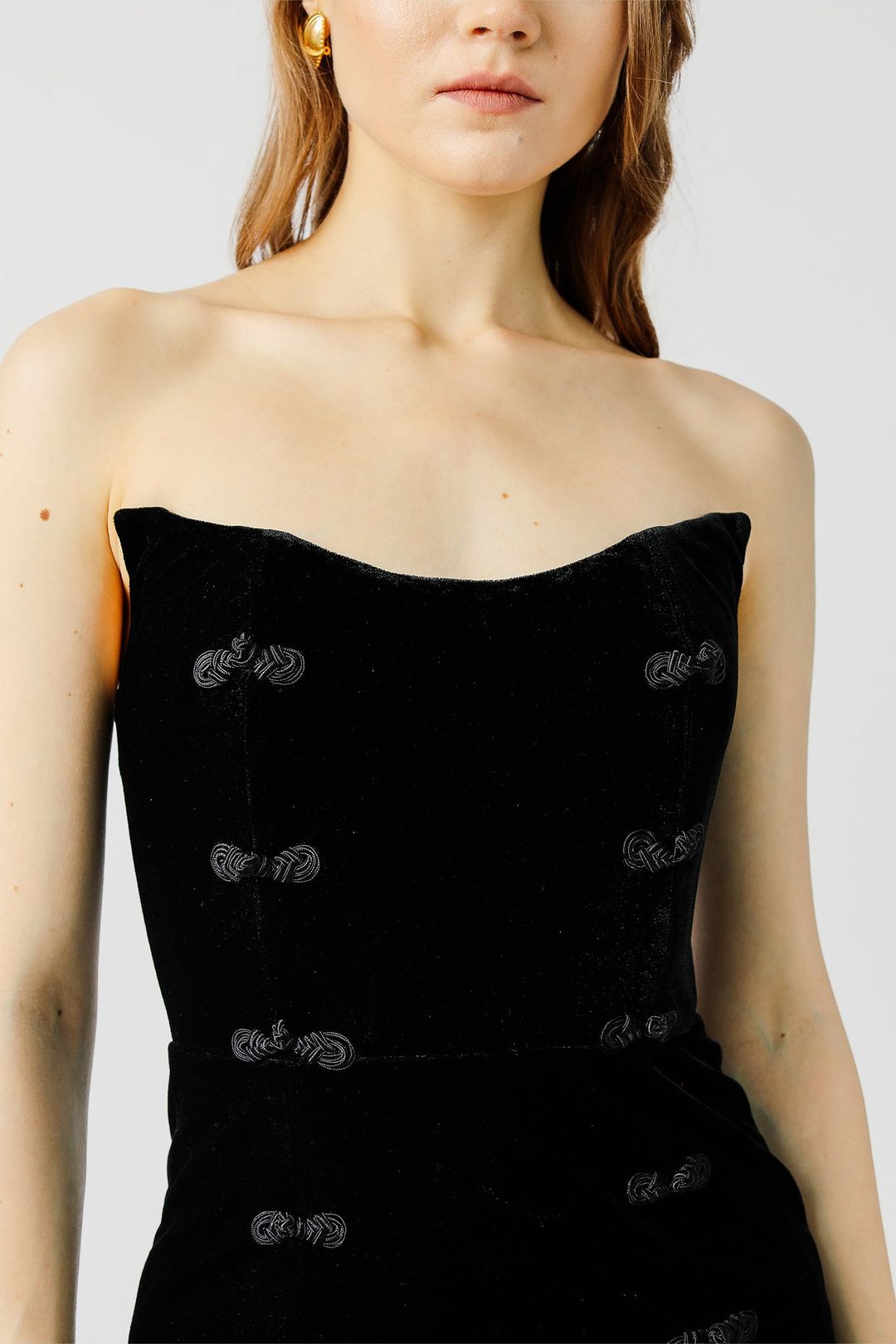 Amora Strapless Velvet Dress #4