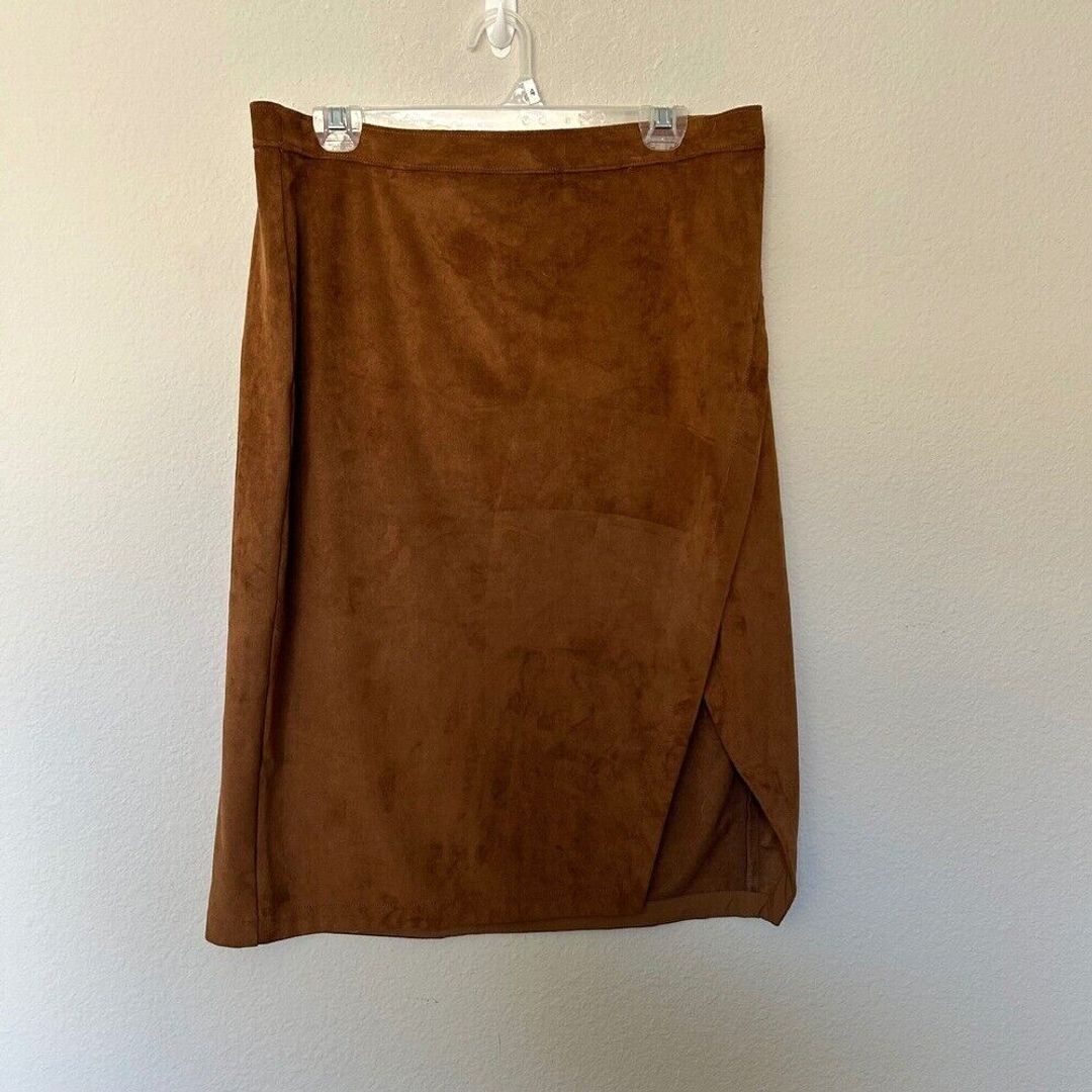 Abercrombie and Fitch Faux Suede Skirt with Slit #5