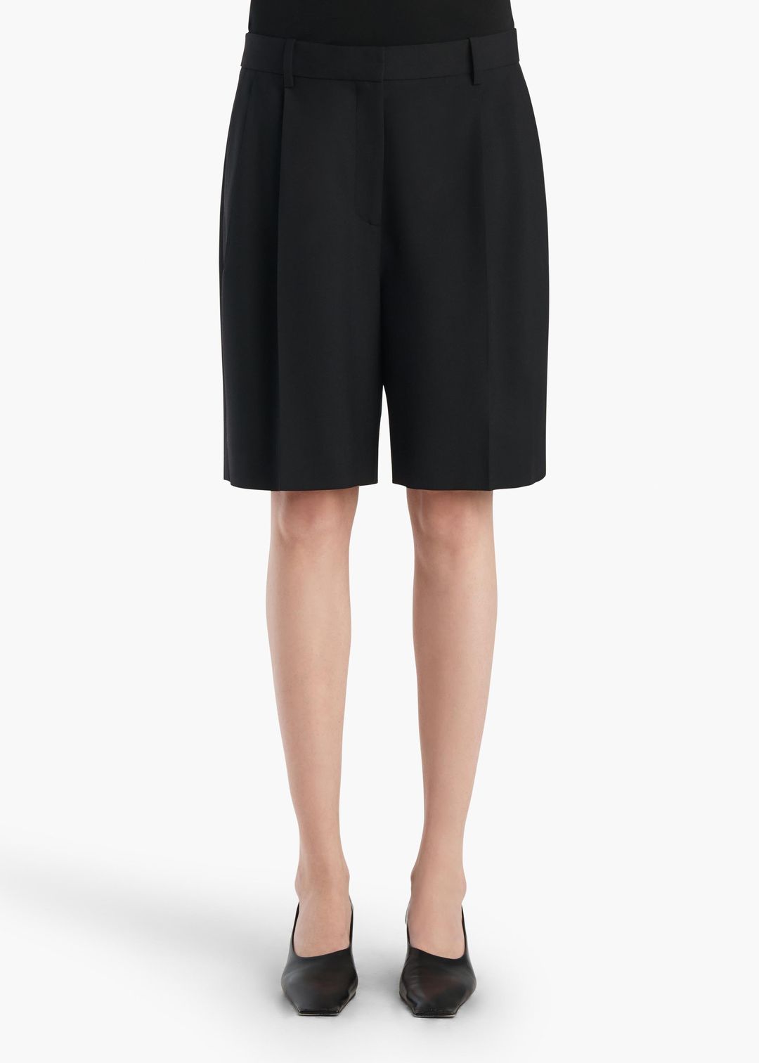 Auggie Short in Black Wool #3