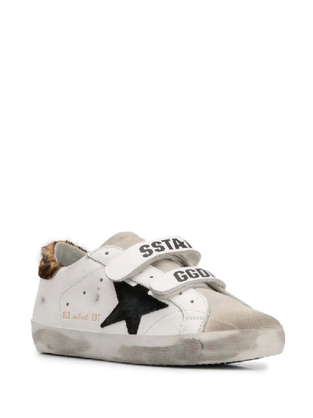 Old School Leather Sneakers In White #10