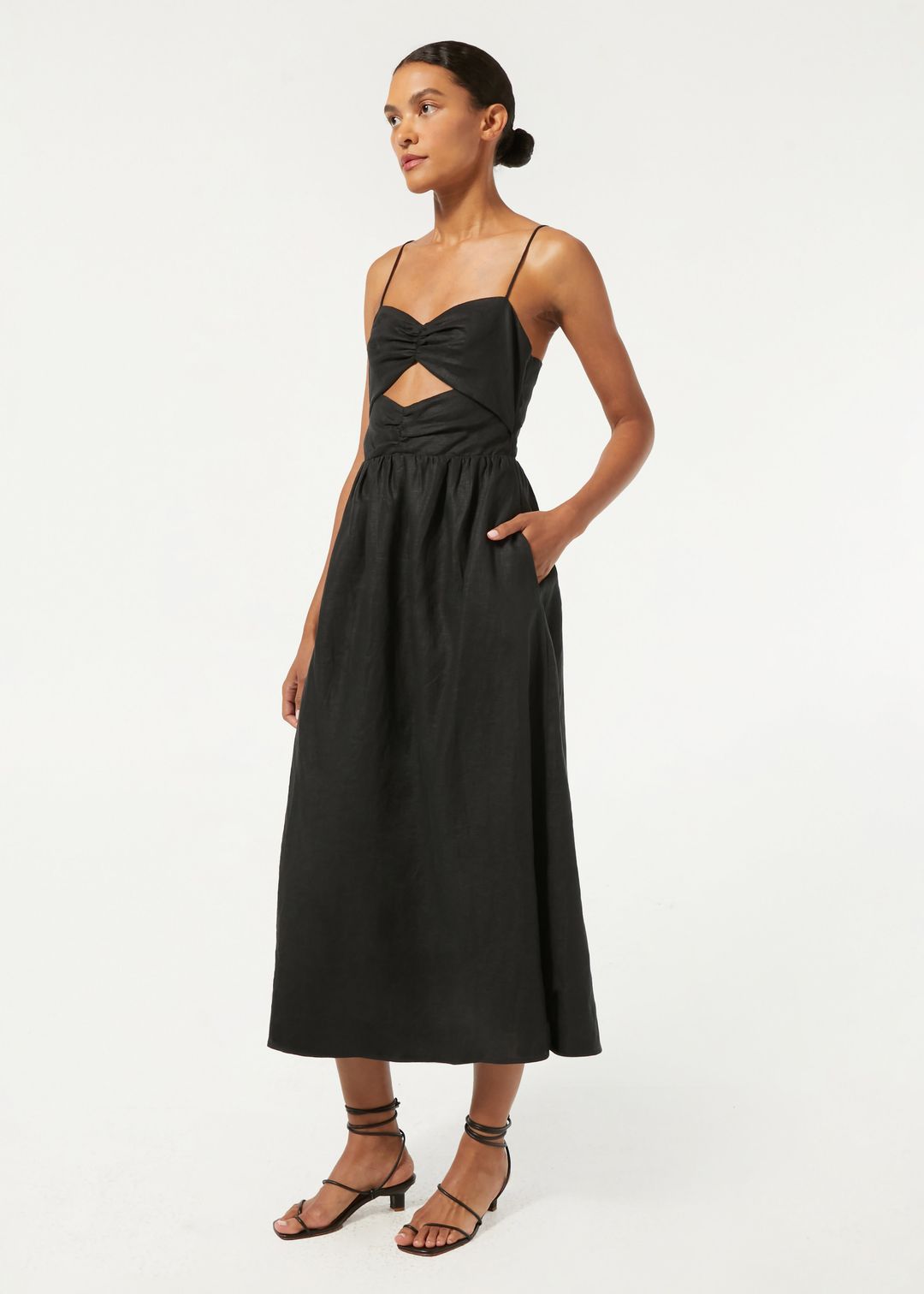 Linen Kay Dress | Black