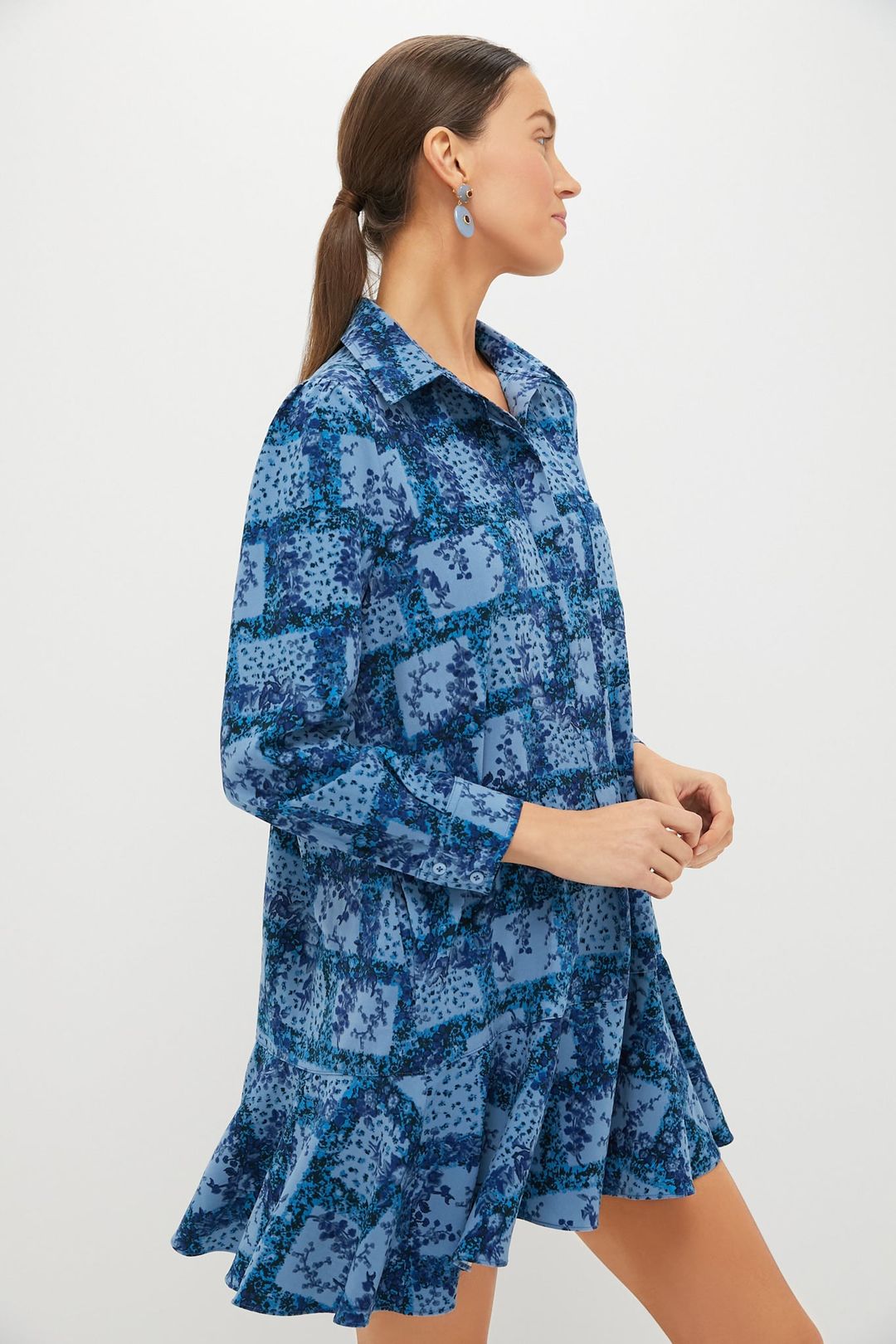 Trellis Vine Crepe Callahan Shirt Dress #3