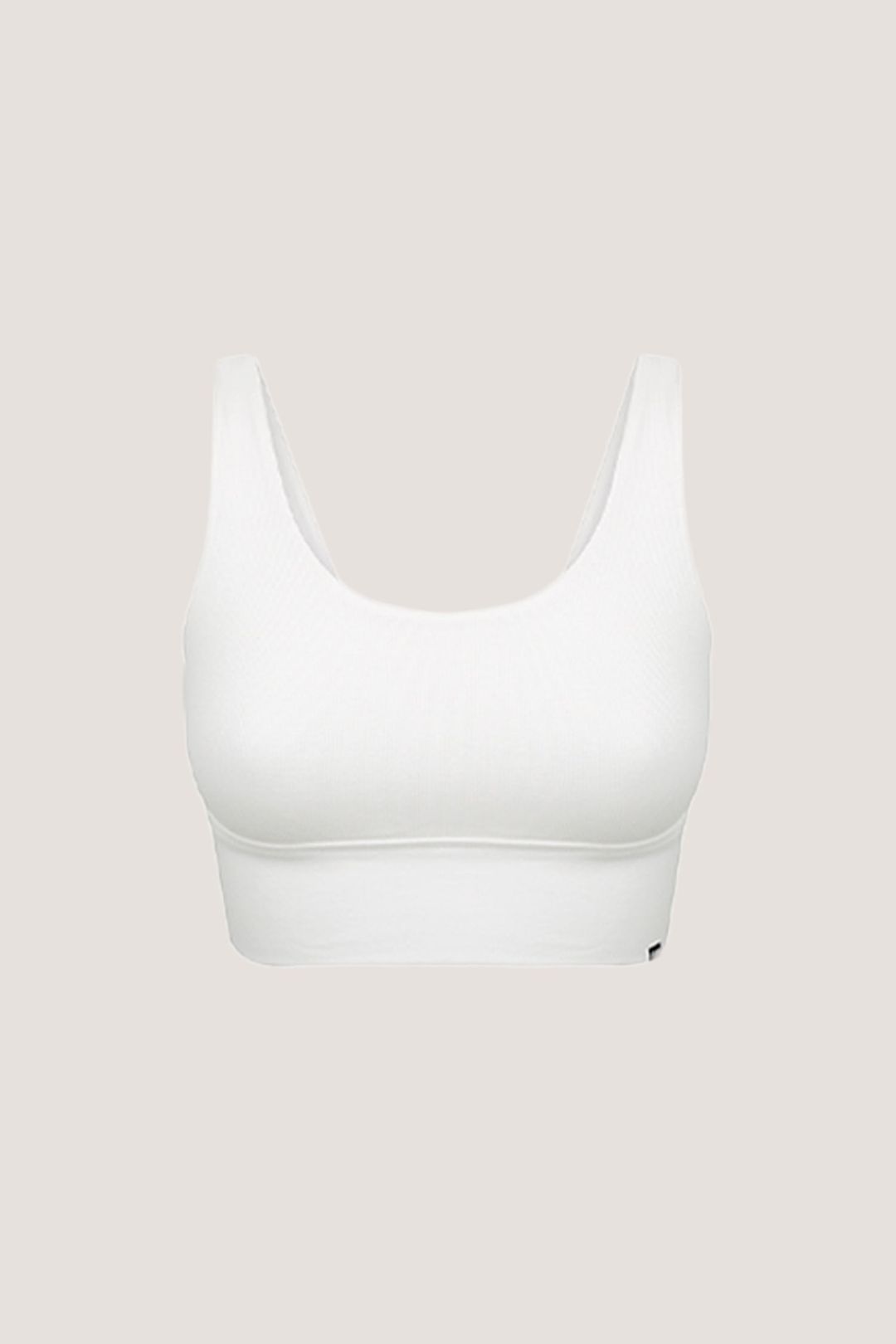 HARLOW ORGANIC COTTON LONGLINE CROP - IVORY RIB #6