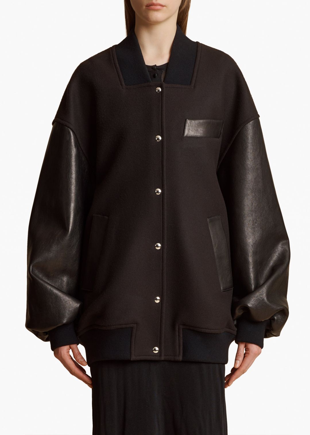 Spencer Jacket in Dark Brown with Black Leather #3