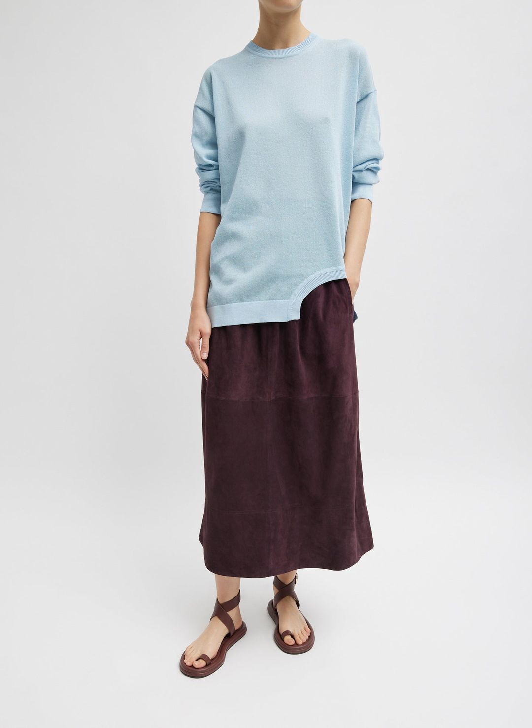 Cassiterite Suede Pull On Full Skirt #9