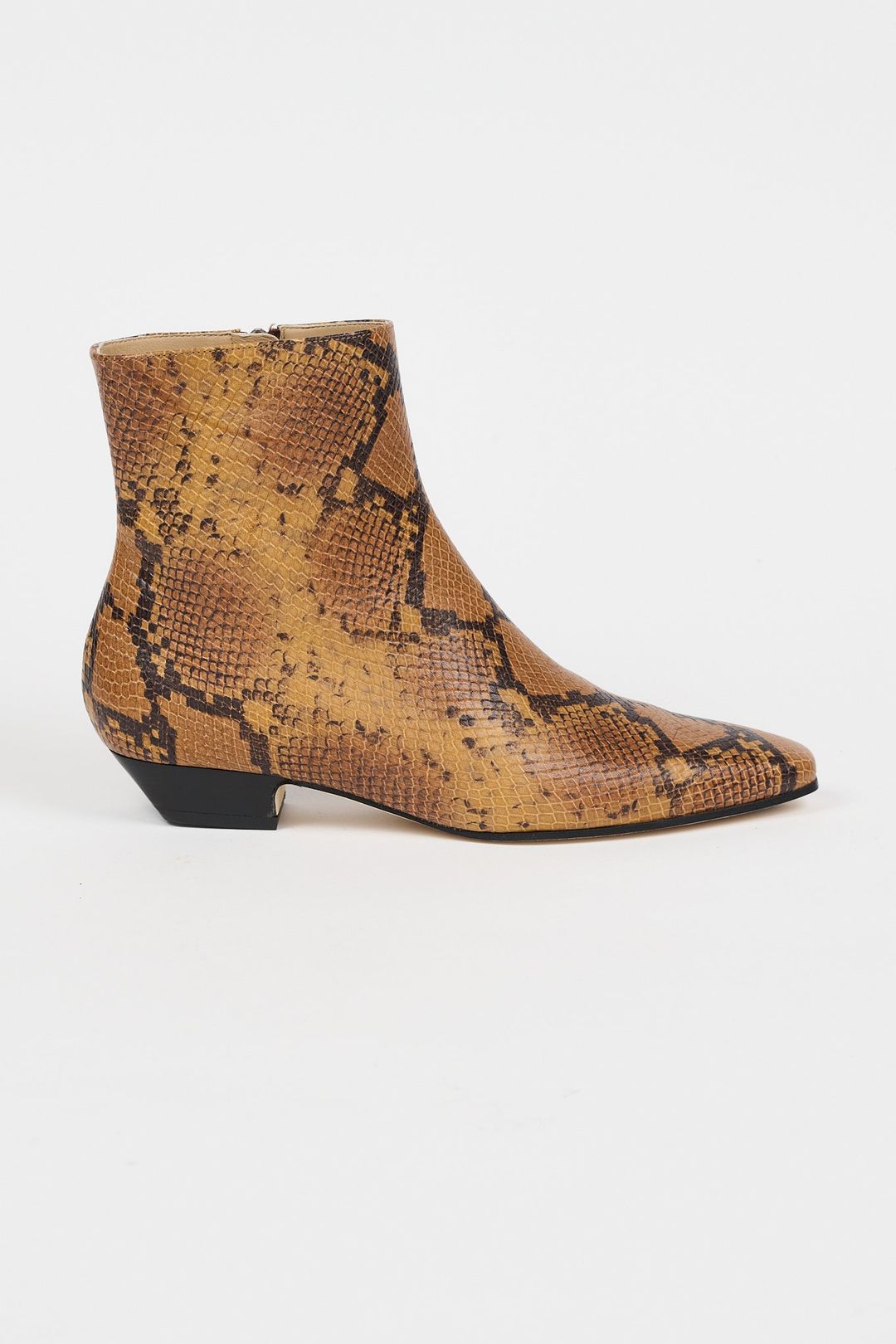 The Lennon Boot Mustard Python