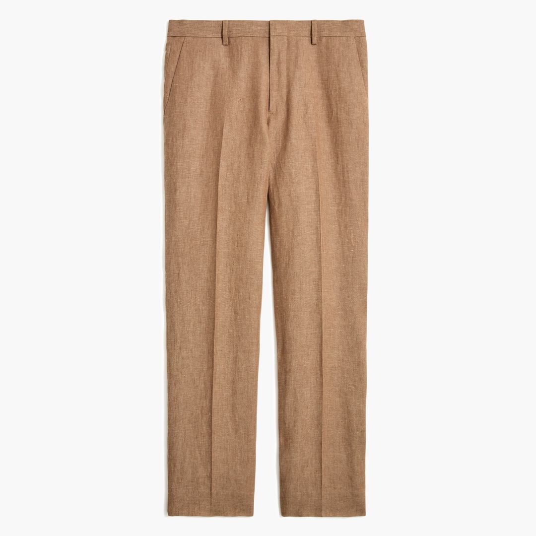 thompson slim linen suit pant