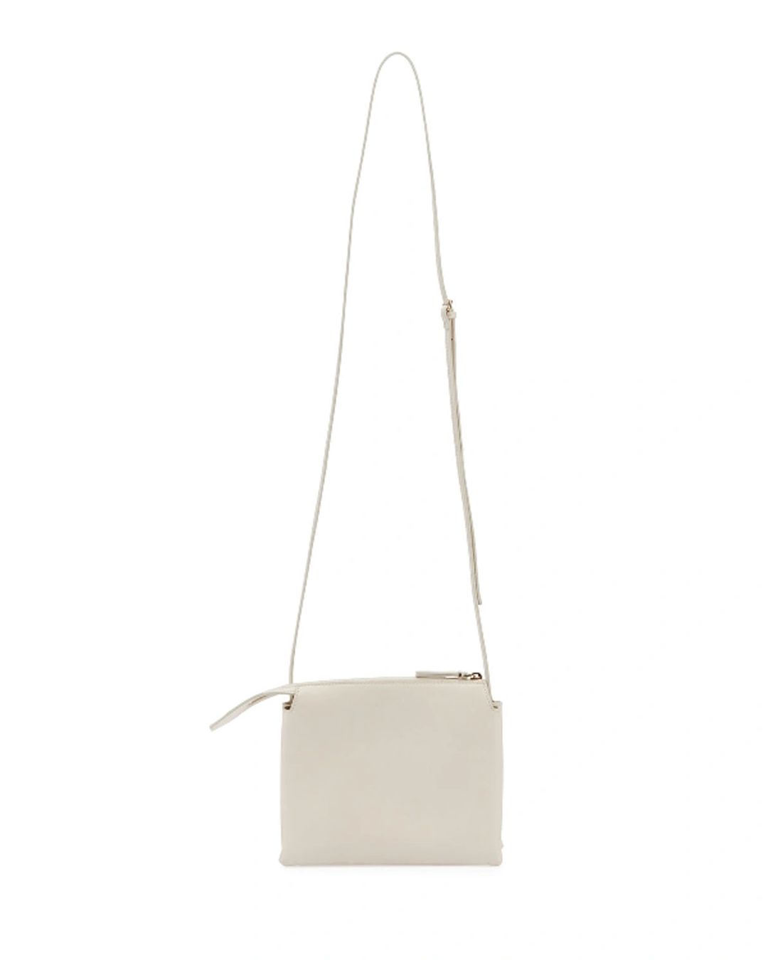 Mini Nu Twin Leather Crossbody Bag In Ivory #7