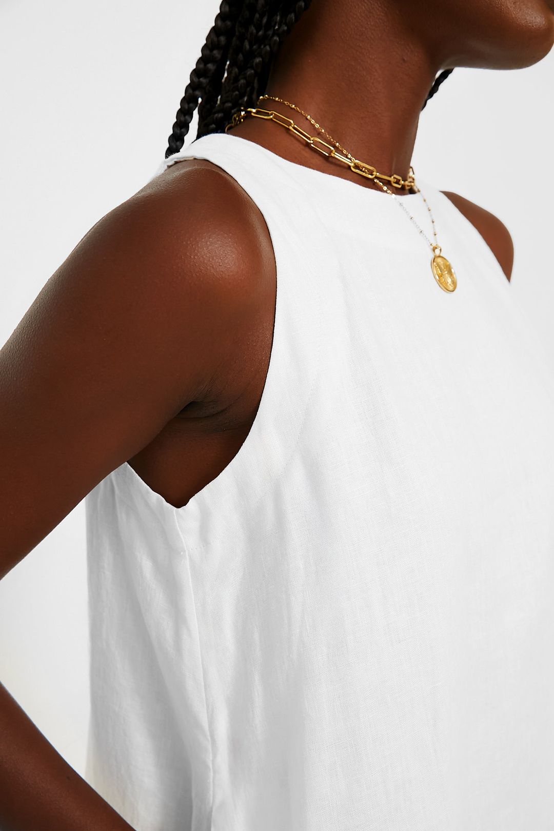 White Linen Pauline Dress #6