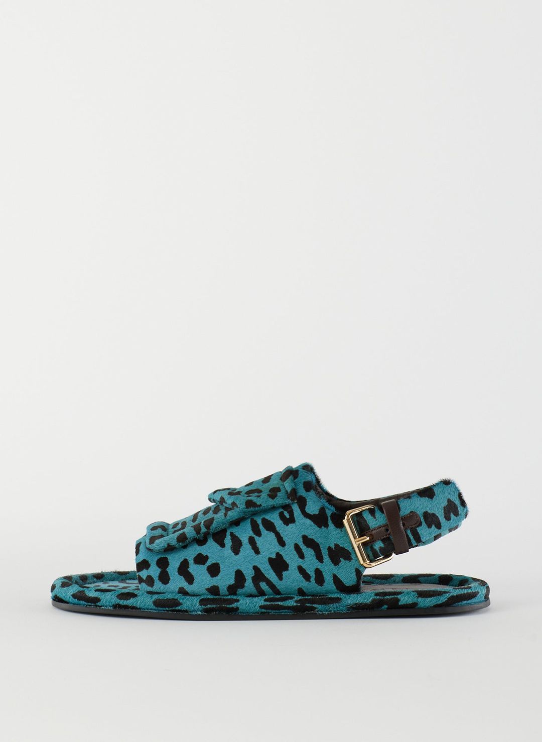 Pony Hair Calf Print Slingback Beryen Sandal