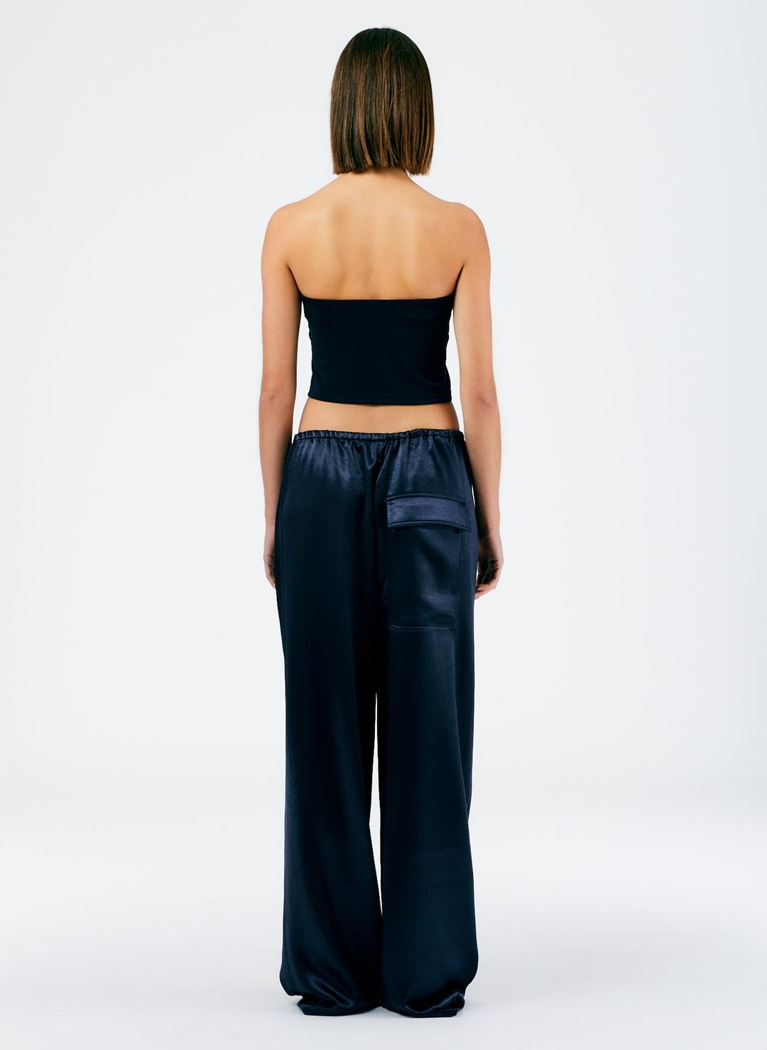 Summer Satin Wide Leg Pull On Pant #4