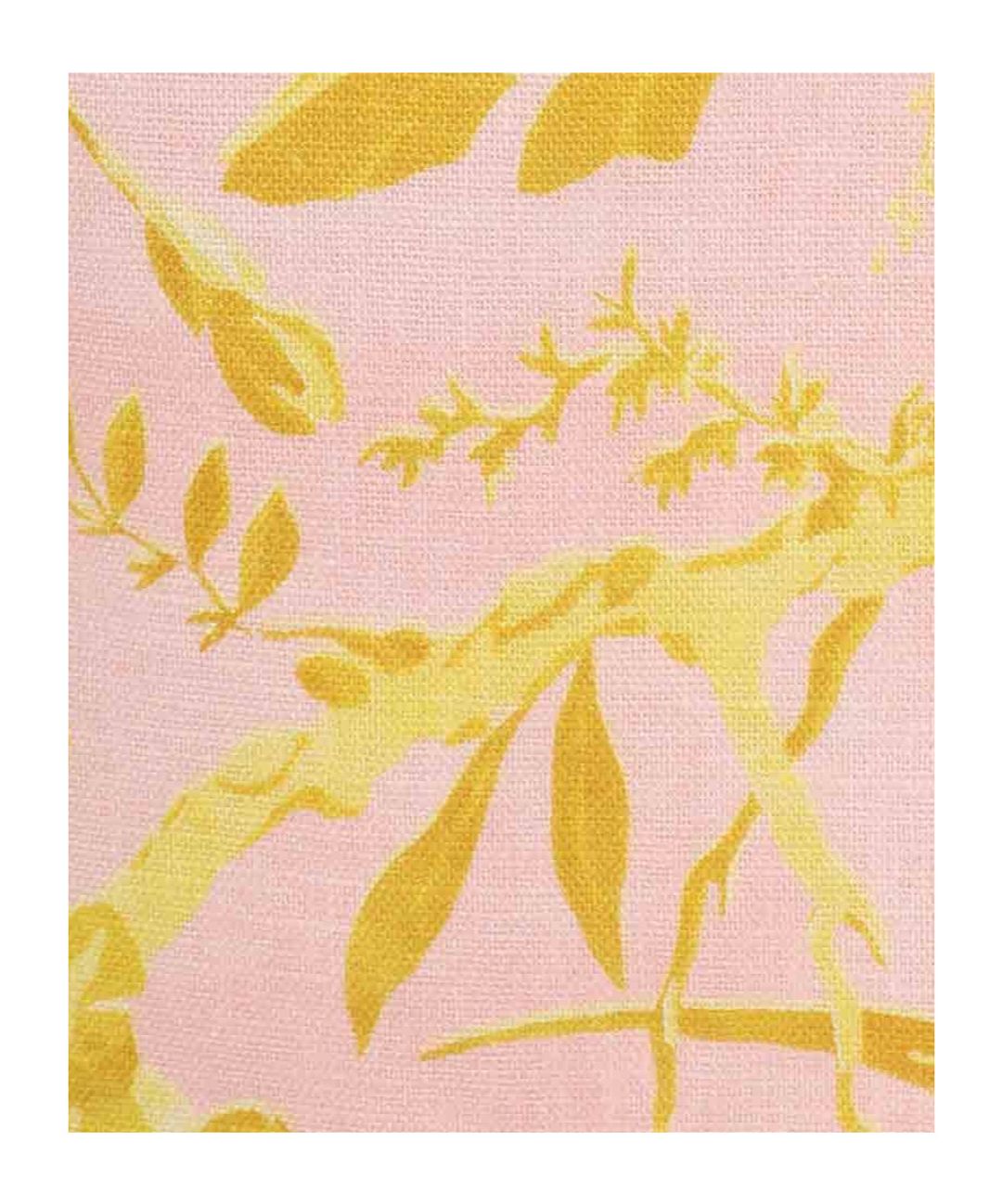 Golden Bow-detailed Open-back Ruffled Floral-print Linen Mini Dress #12