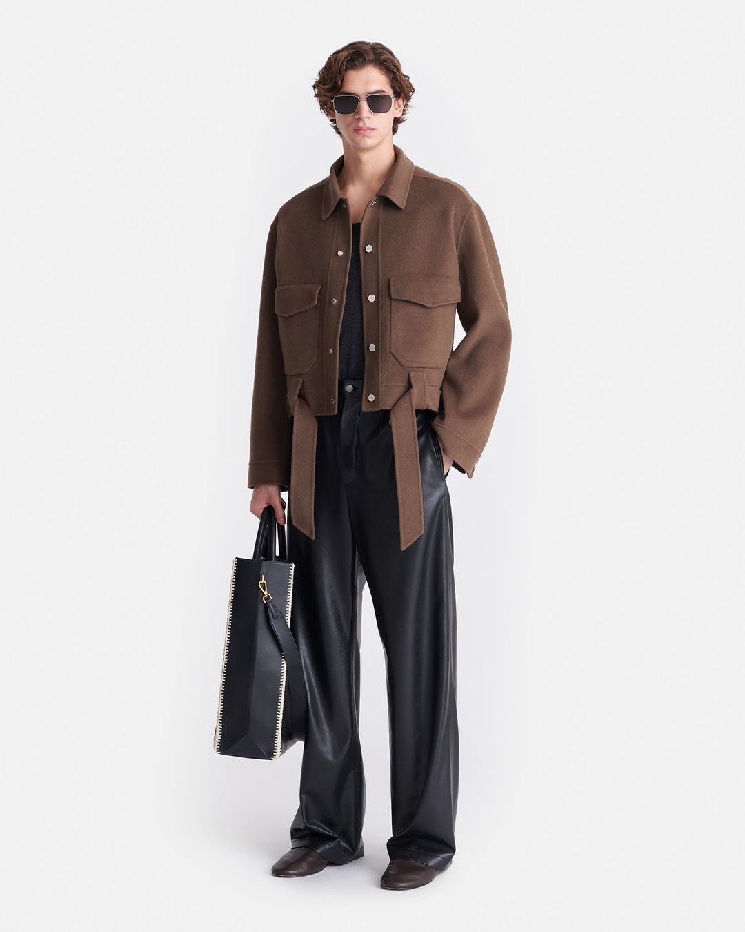 Vatson - Cropped Double Wool Flight Jacket - Clay #4