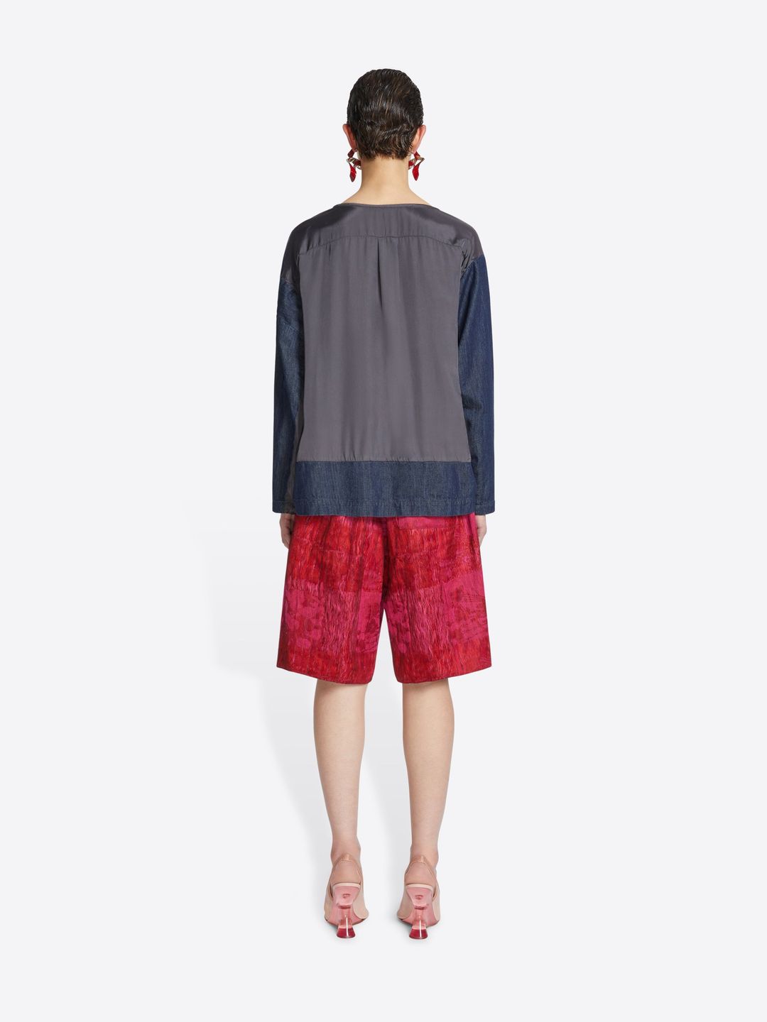 Denim contrast top #4