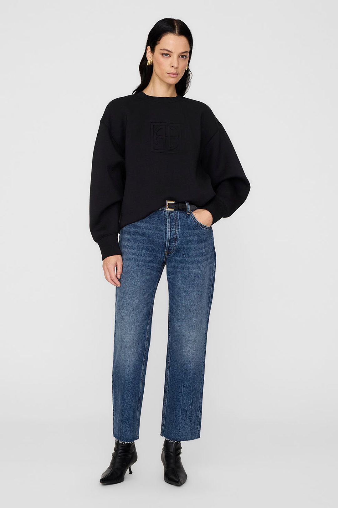 Alto Sweatshirt Framed Monogram - Black