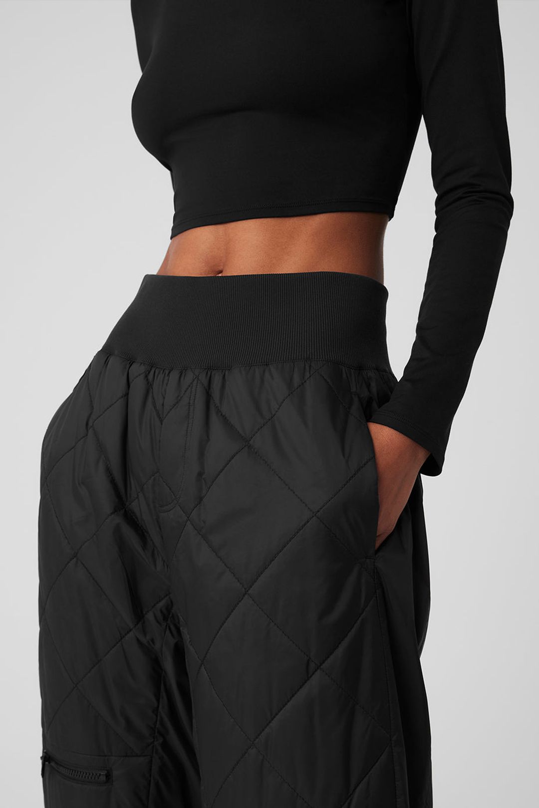 High-Waist Snowrider Puffer Pant - Black #4