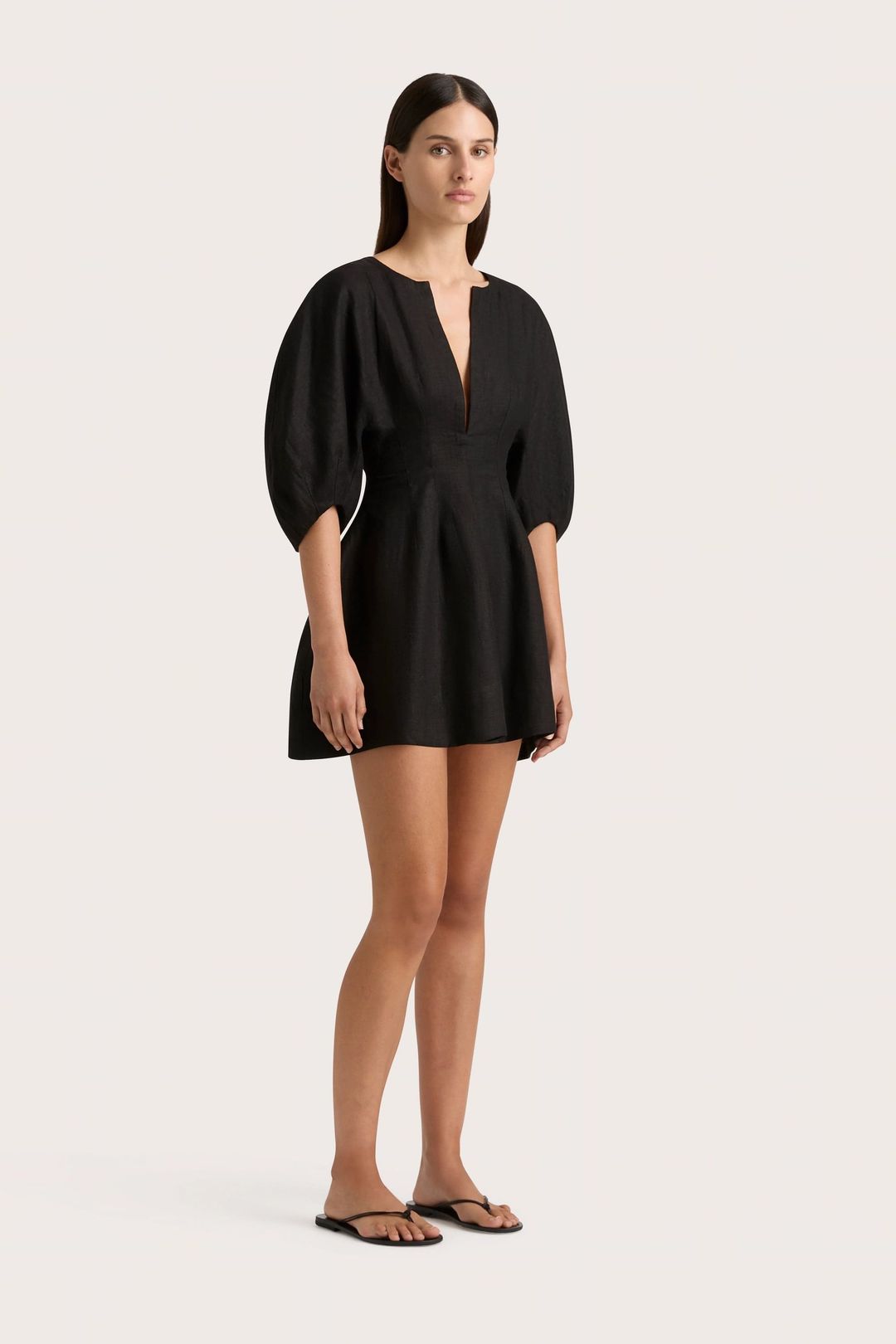 Soleil Mini Dress Black #3
