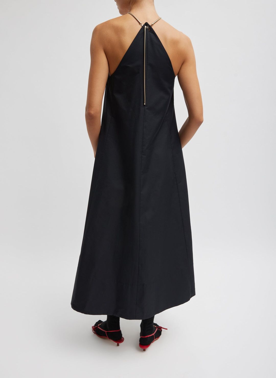 Tech Twill Lavalliere Halter Dress #5