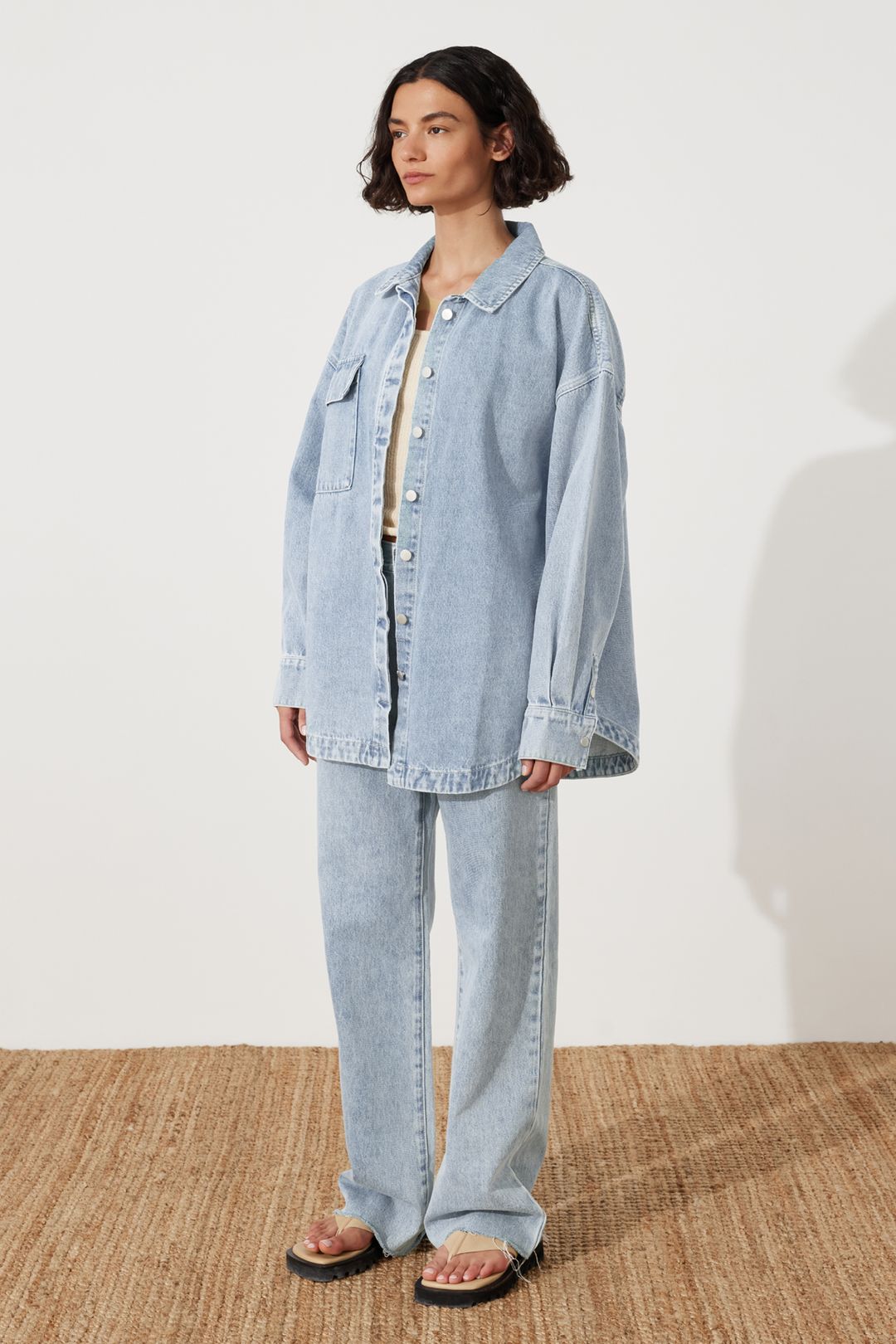 Recycled Cotton Jacket - Light Wash #4