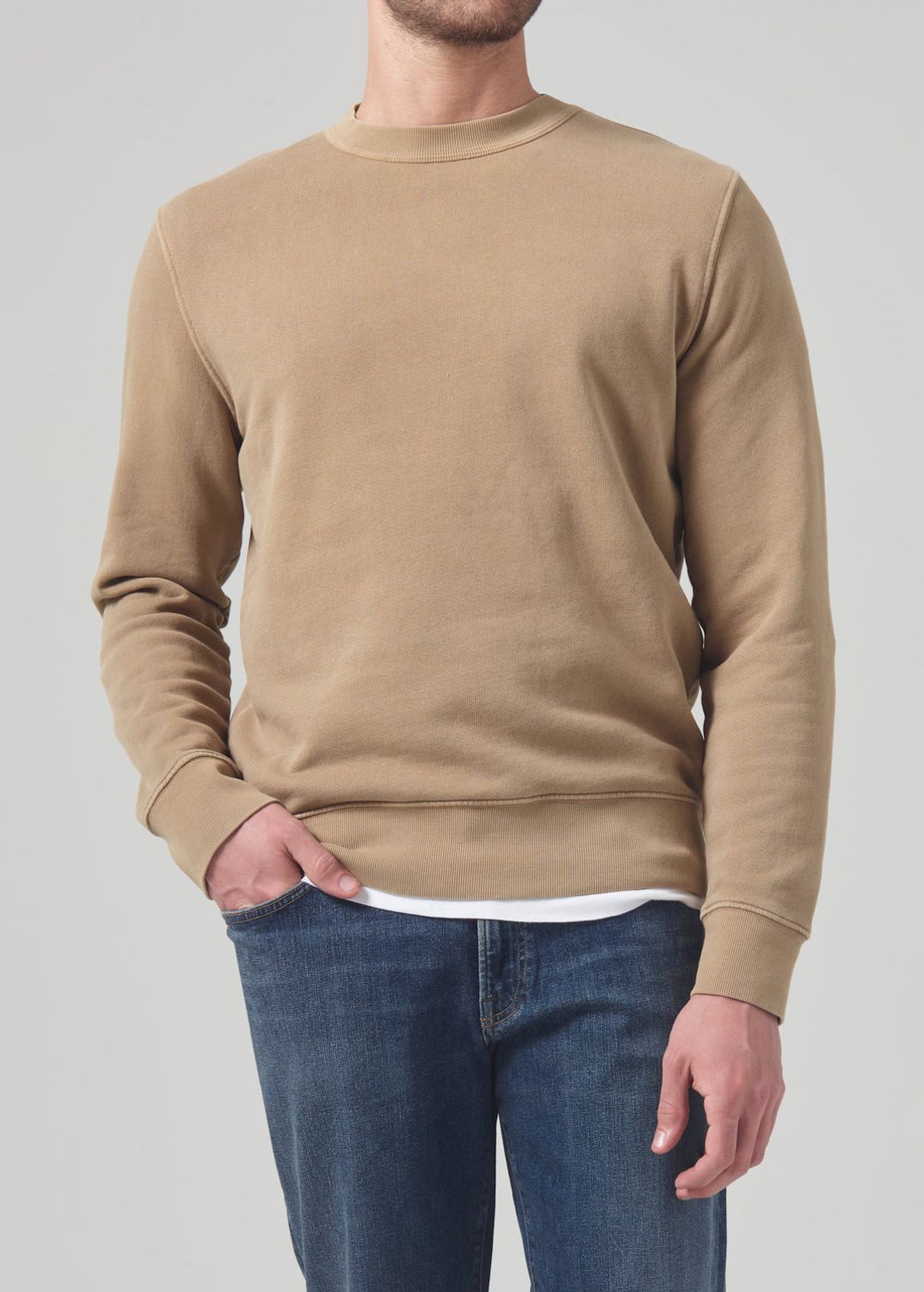 Vintage Crewneck Sweatshirt in Khaki Classic
