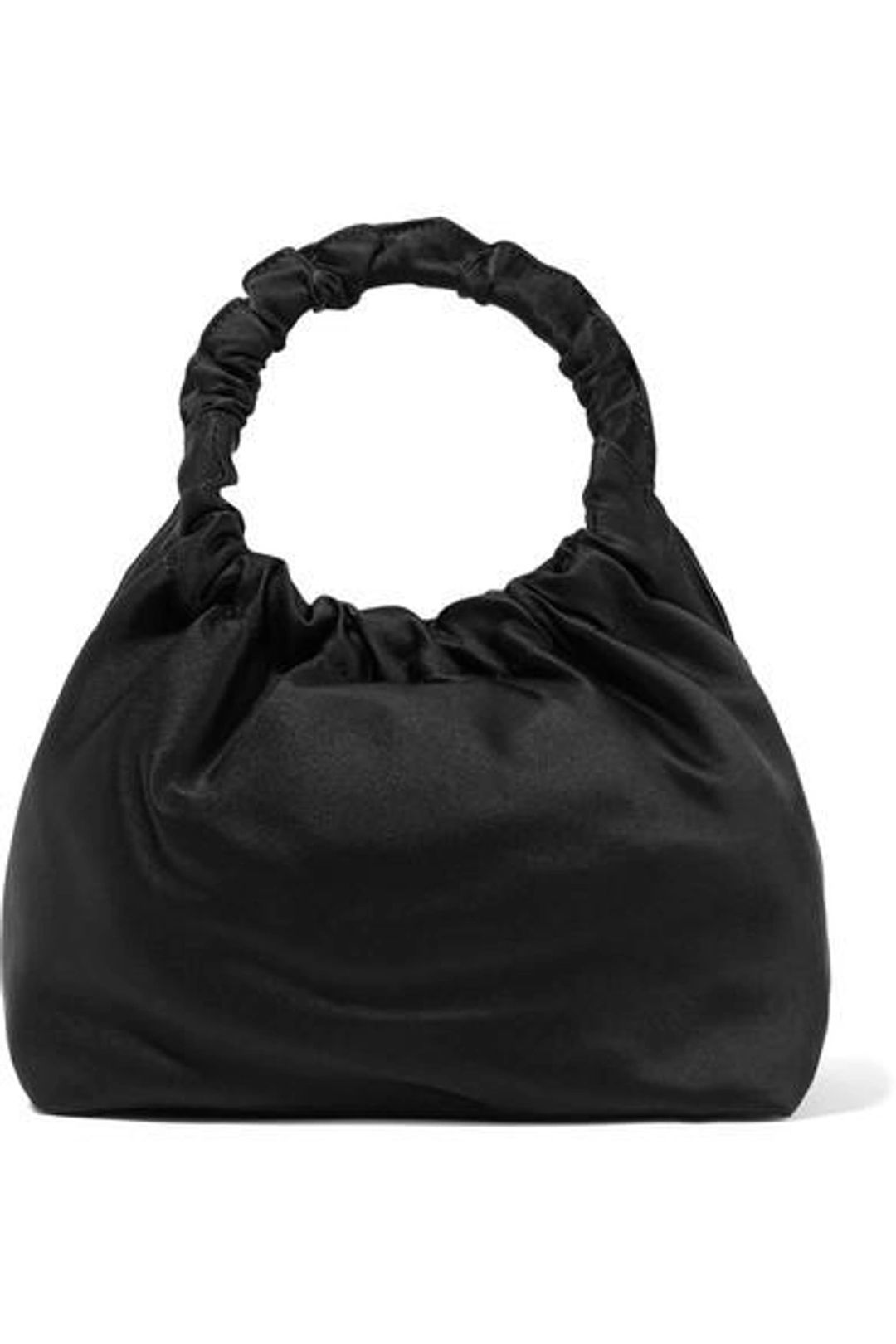 Double Circle Small Leather Bag In Black #18