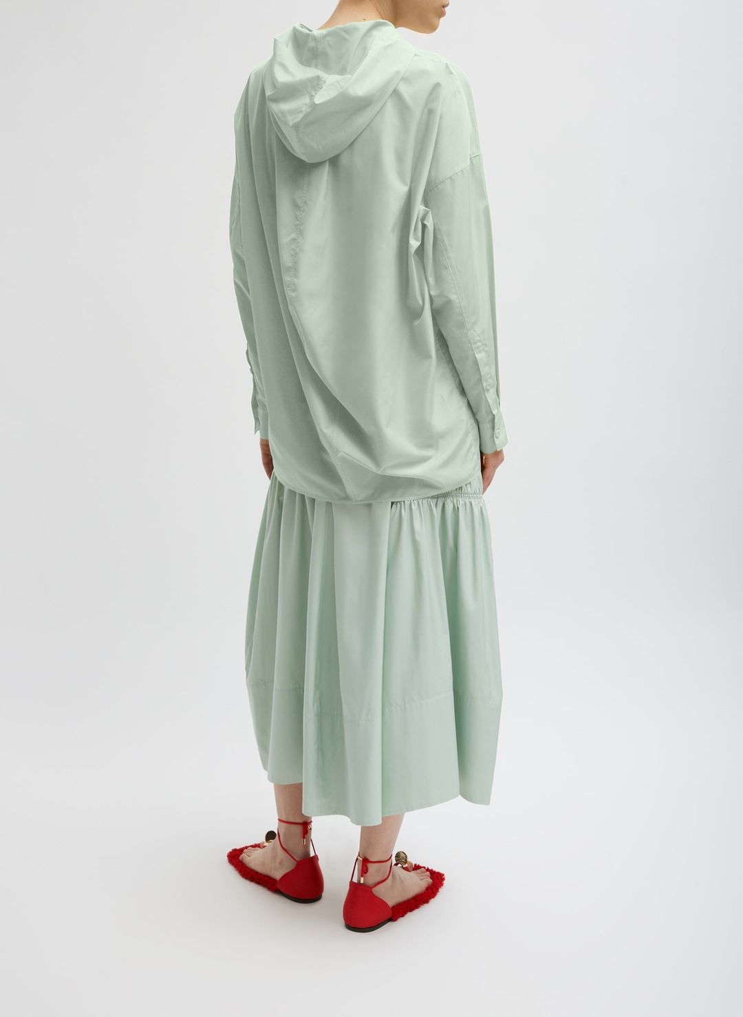 Shirred Nylon Hoodie With Cocoon Back #5