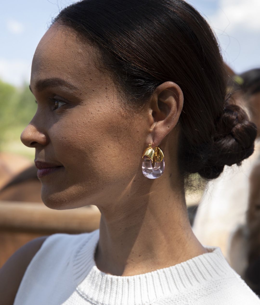 Organic Hoops in Lavender