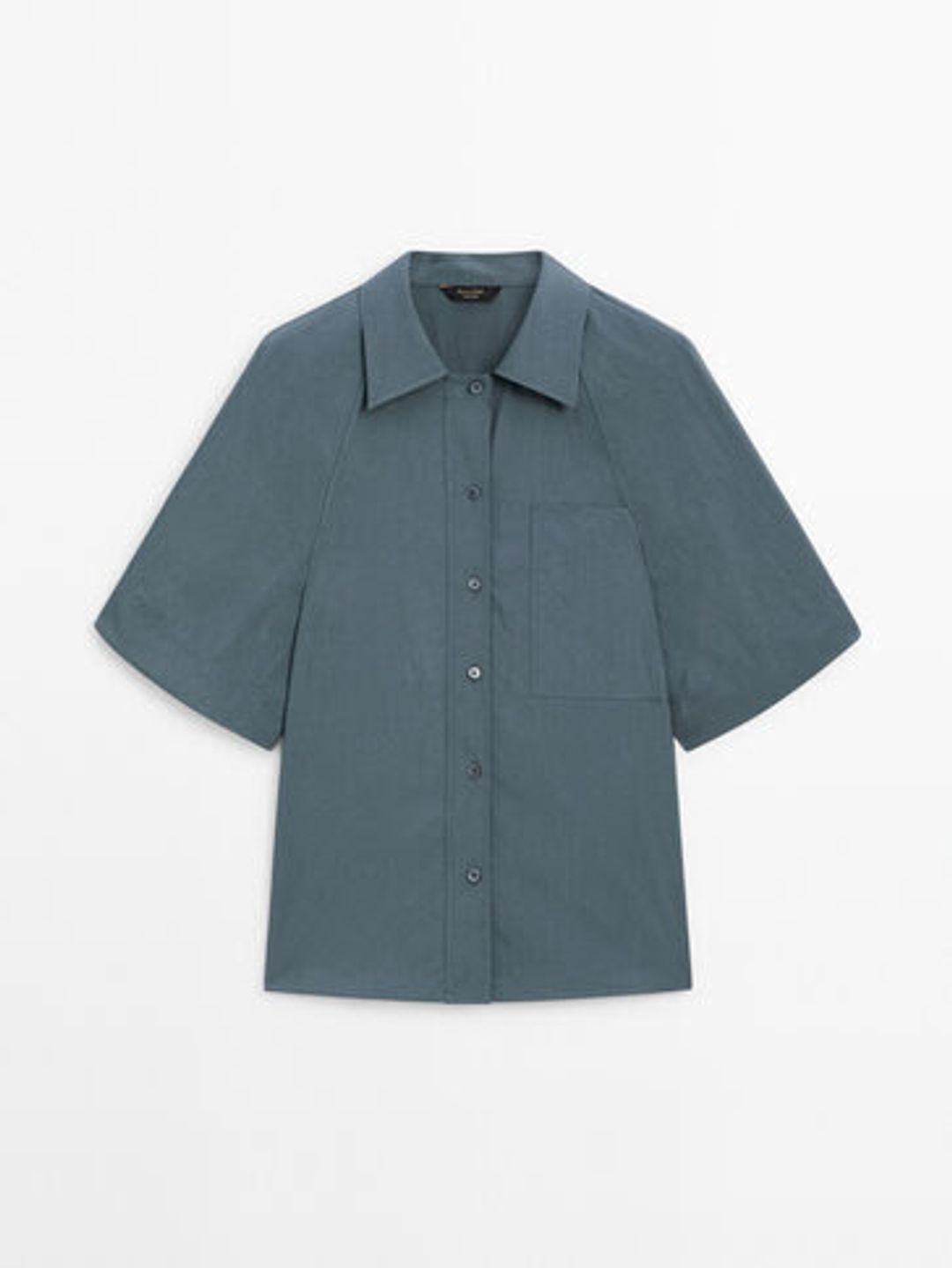 Poplin shirt with sleeve detail co-ord
