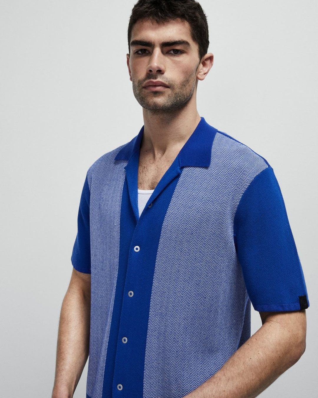 HERRINGBONE SNAP FRONT