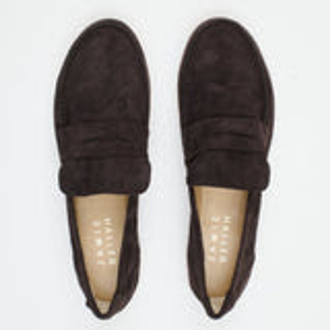 The Penny Loafer in Walnut Suede