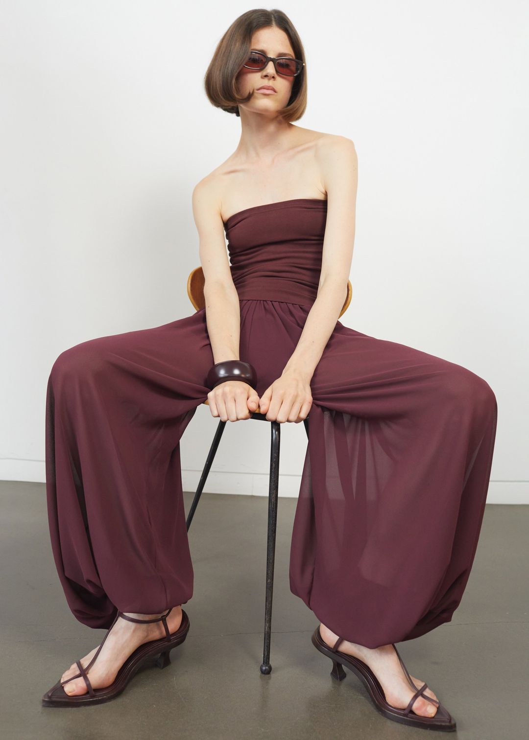 Solrae Tube Top - Burgundy #5