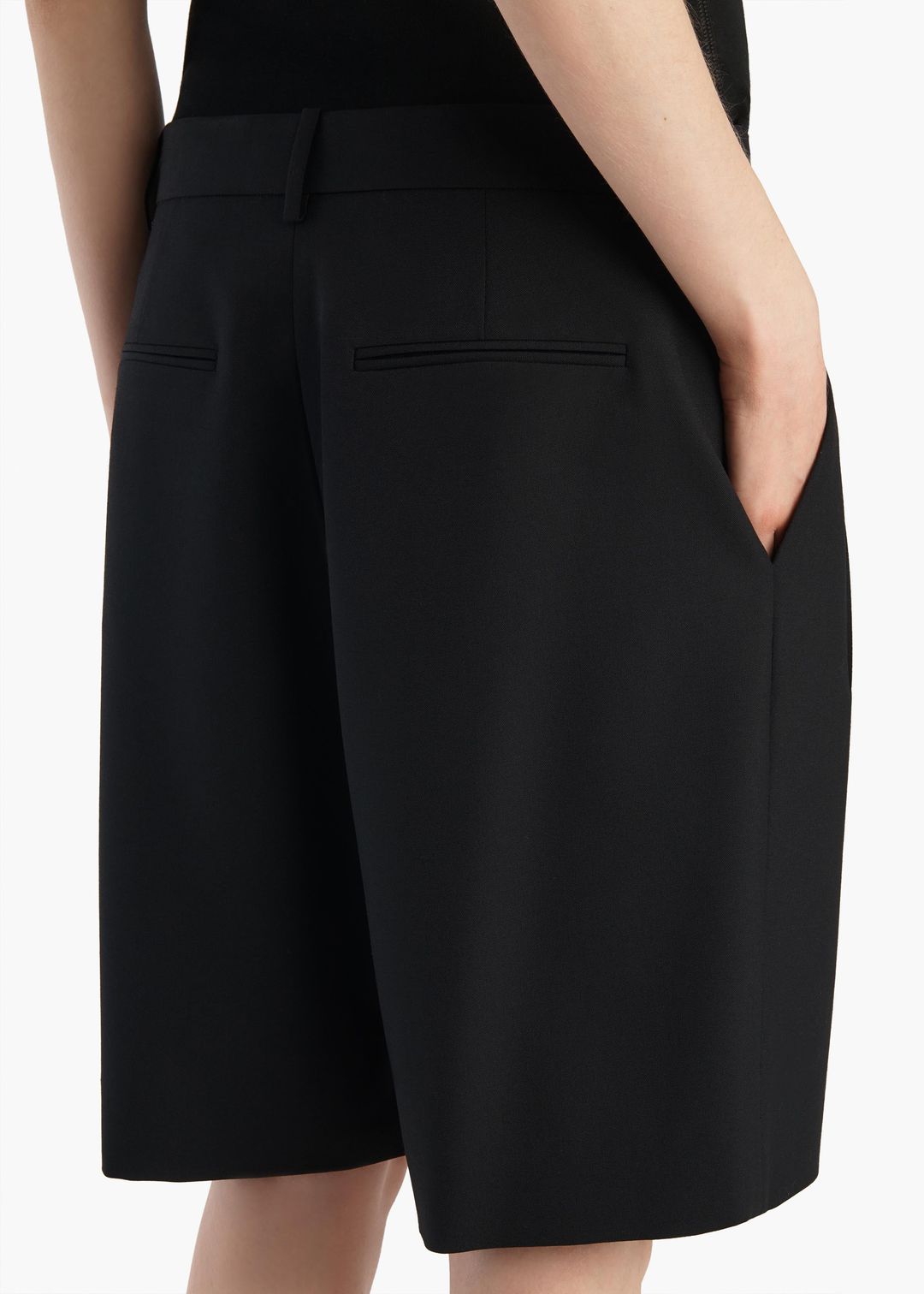 Auggie Short in Black Wool #6